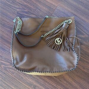 Michael Kors Whipped Chelsea Leather Shoulder Bag